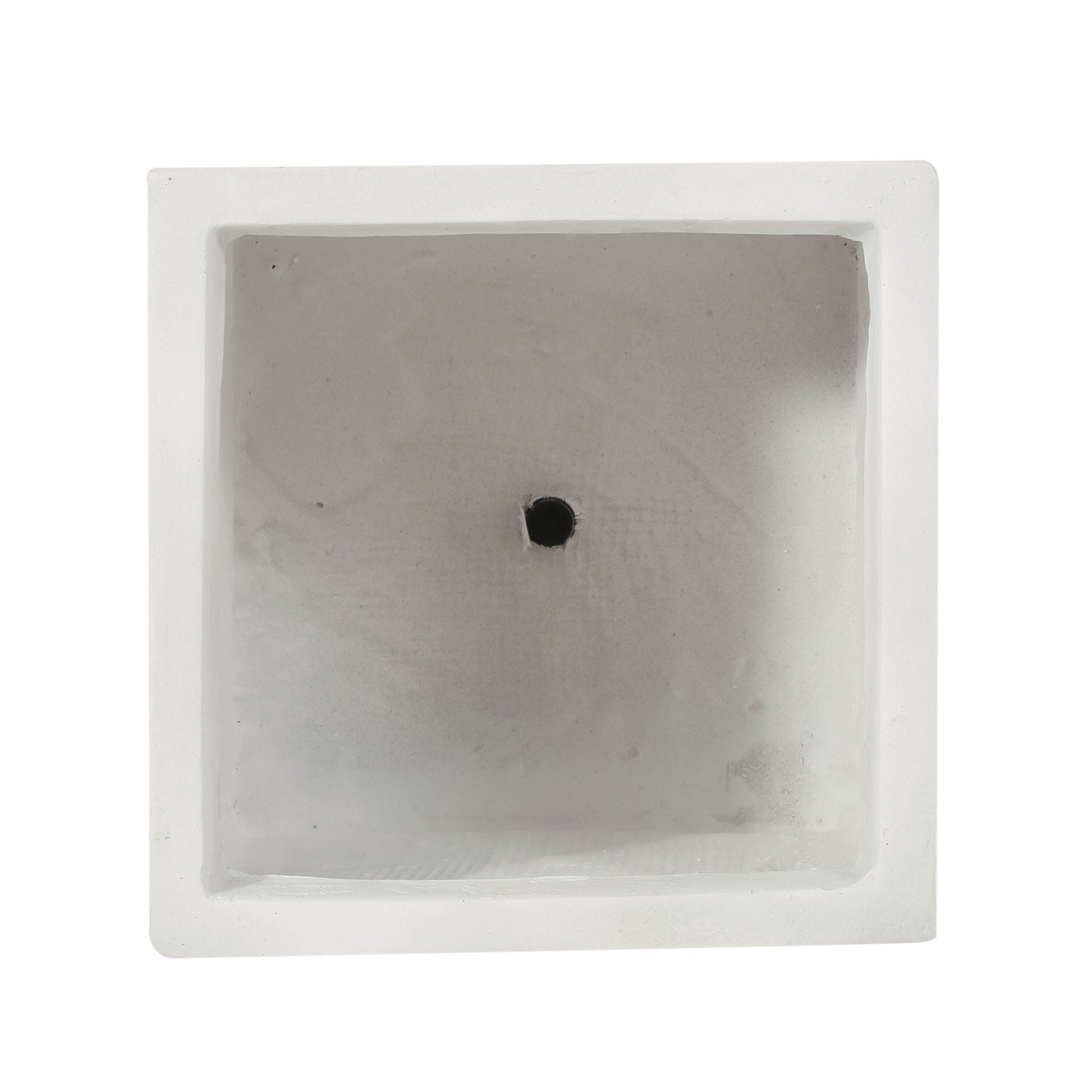 Durable Planter white exterior with gray interior, drainage hole, HouseOfZazla planter on Tampa Home & Garden Store