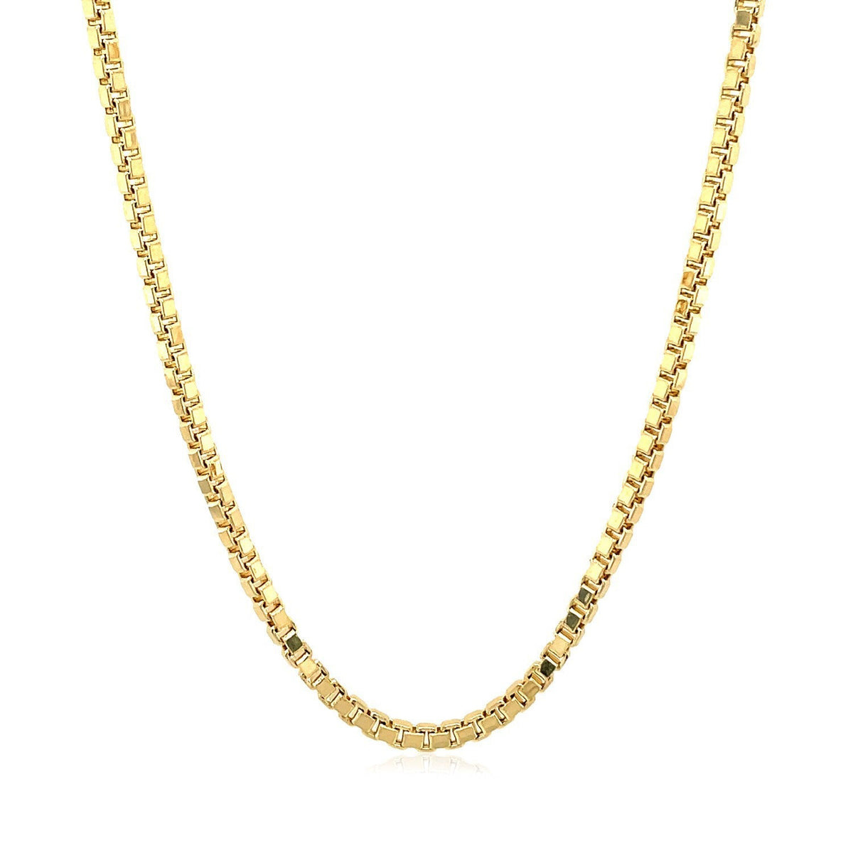 2.0mm 14k yellow gold semi solid box chain necklace by Bids.com on Tampa Home & Garden Store