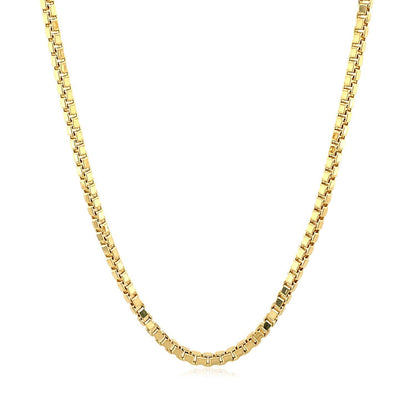 2.0mm 14k yellow gold semi solid box chain necklace by Bids.com on Tampa Home & Garden Store