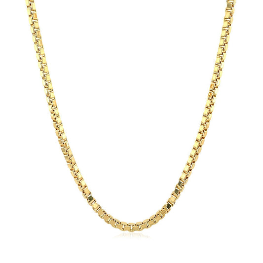2.0mm 14k yellow gold semi solid box chain necklace by Bids.com on Tampa Home & Garden Store