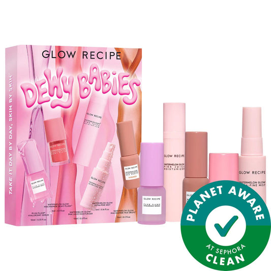 Dewy Babies skincare set Glow Recipe pink serums, 6-piece vegan cruelty-free face serum kit on Tampa Home & Garden Store