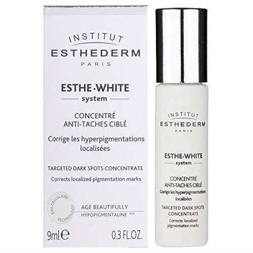 Face serum Esthederm Esthe-White dark spots concentrate in white box with silver cap on Tampa Home & Garden Store