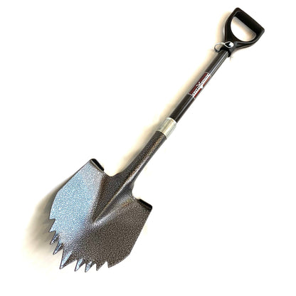 Krazy Beaver Tools Shovel with silver vein head and black handle, rugged camping recovery gear on Tampa Home & Garden Store