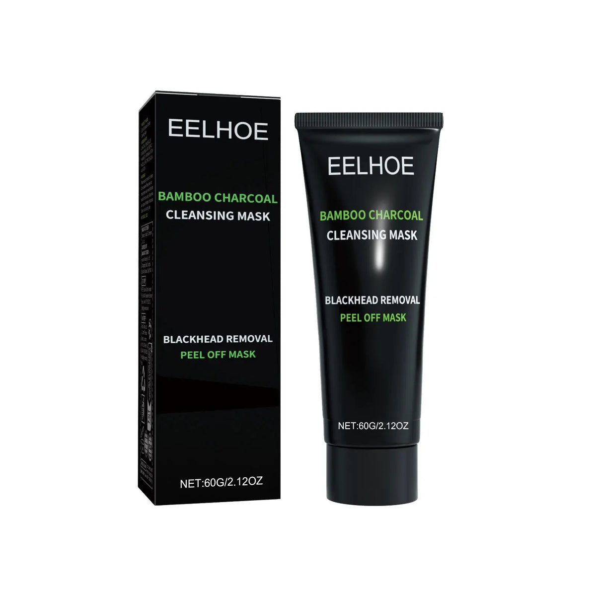 EELHOE Bamboo Charcoal Cleansing Mask by Silcy Skin, black box and tube, peel-off mask on Tampa Home & Garden Store