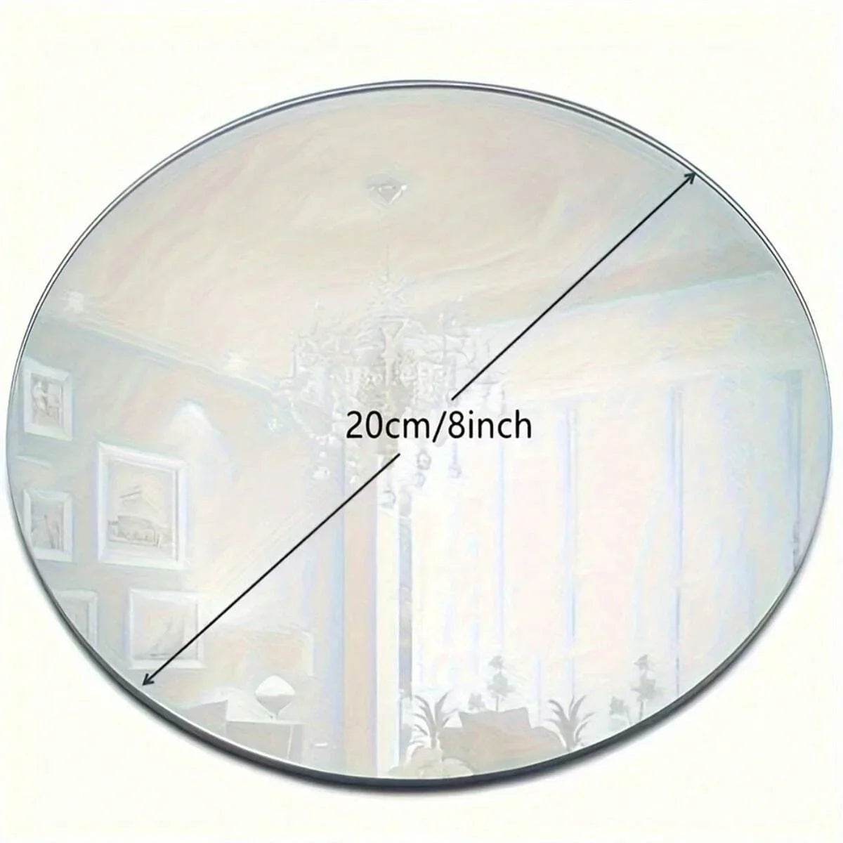 Acrylic round mirrors 10pcs by Perfecsy, 20cm diameter for centerpieces candle plates on Tampa Home & Garden Store
