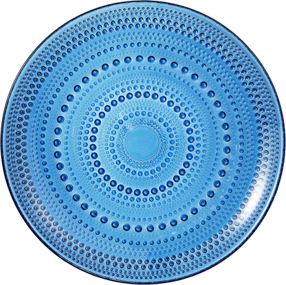 Dark Blue Hobnail Glass Dinner or Charger Plates