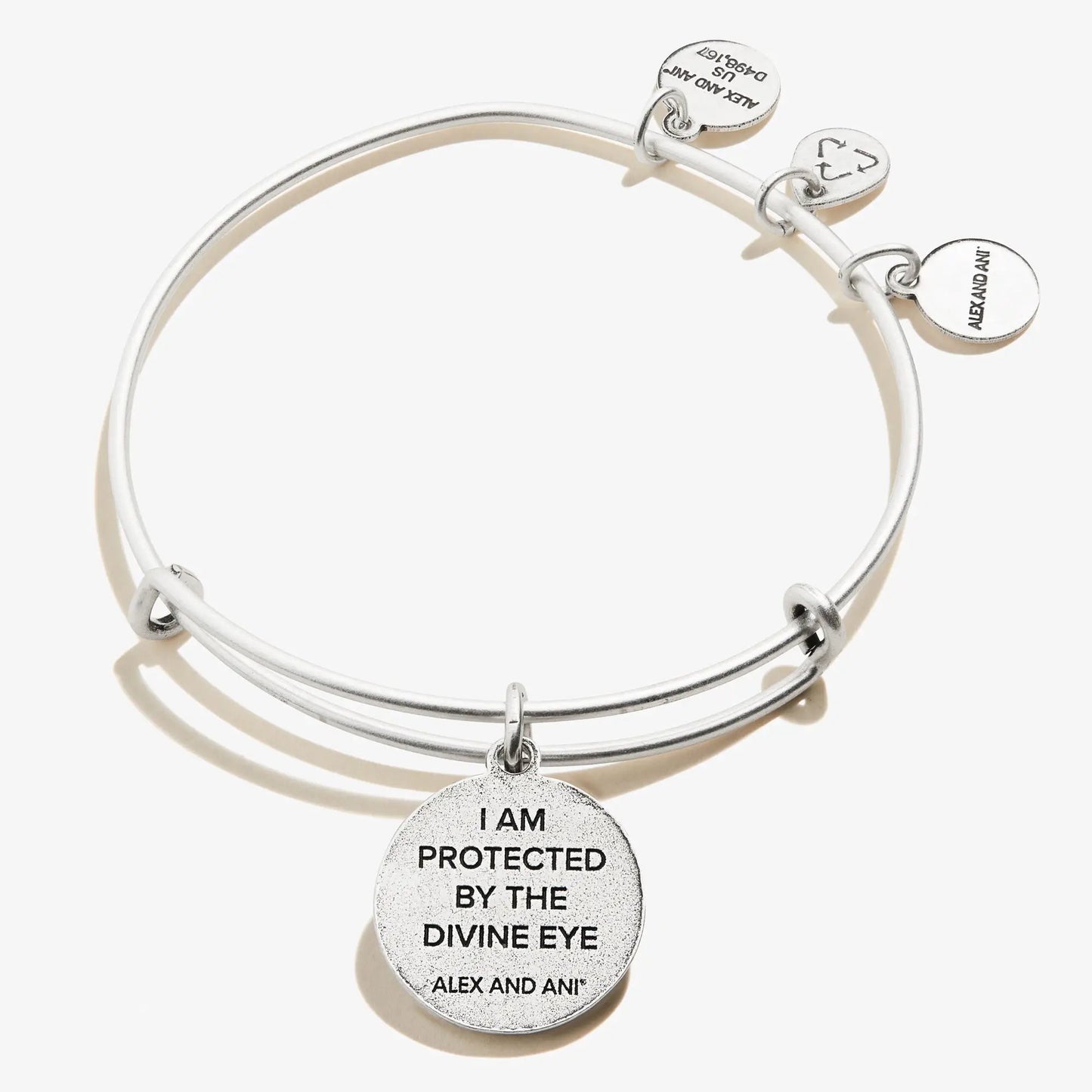 Bracelet Evil Eye + Sodalite Charm Bangle, silver tone by ALEX AND ANI with Divine Eye charm on Tampa Home & Garden Store