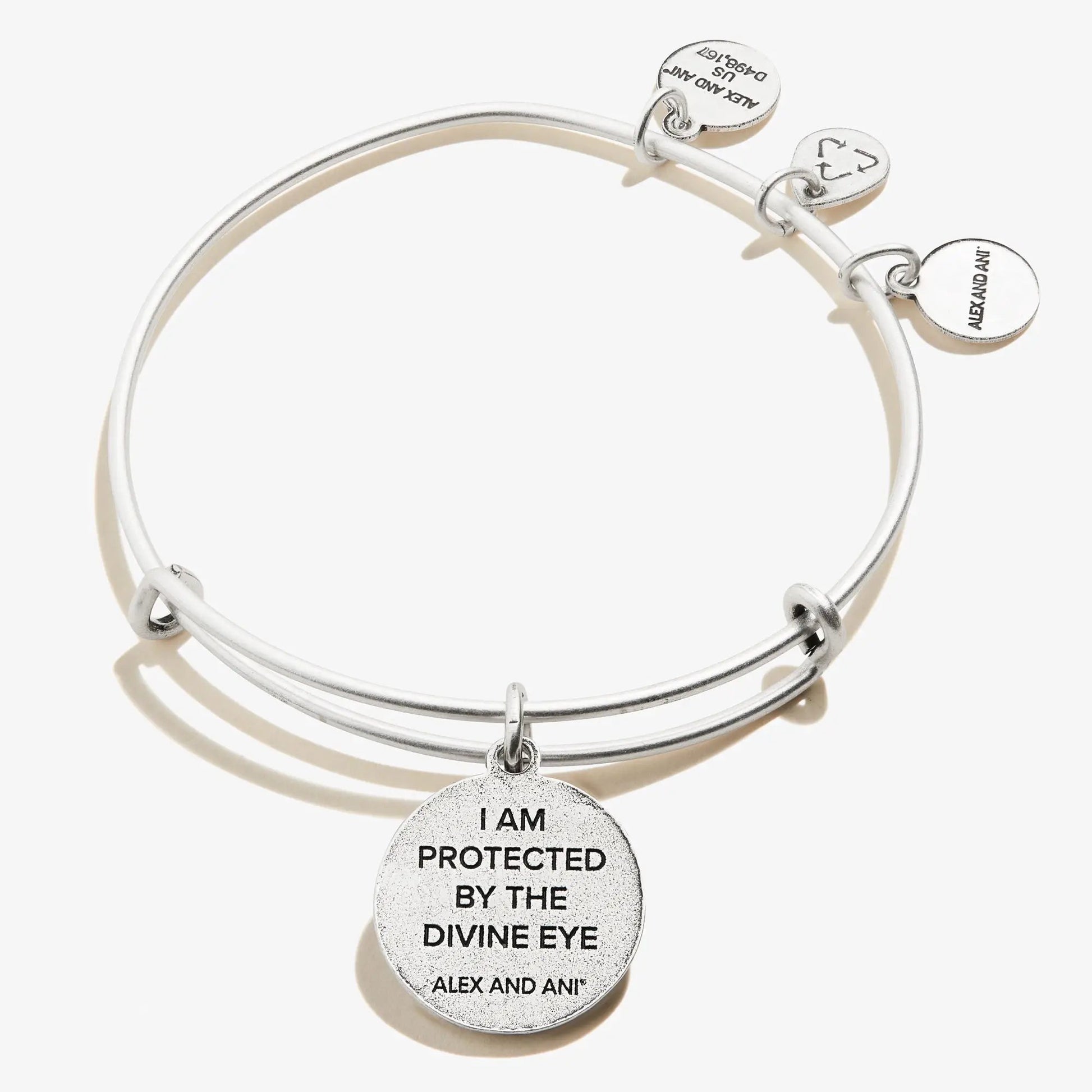 Bracelet Evil Eye + Sodalite Charm Bangle, silver tone by ALEX AND ANI with Divine Eye charm on Tampa Home & Garden Store