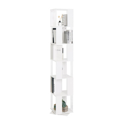 6-layer rotating acrylic board simple bookshelf, multi-functional creative bookshelf for students in the living room - Tampa Home & Garden Store
