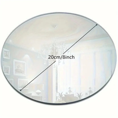 Round acrylic mirror plate, Perfecsy, 20cm diameter, wedding and party decor on Tampa Home & Garden Store