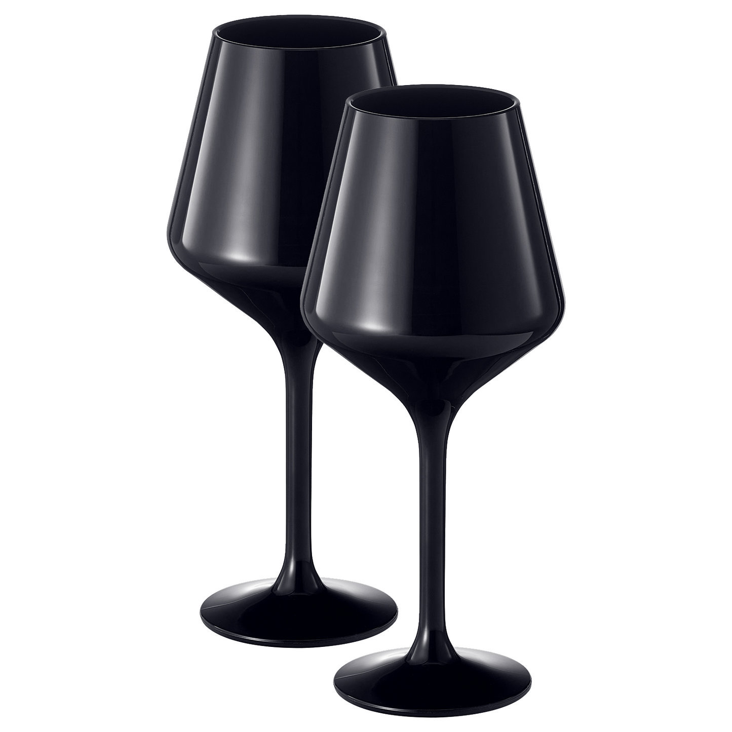 Valencia Black Acrylic Wine Glasses Set of 2