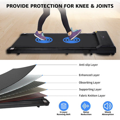 Portable treadmill with remote control, a 240 pound walking and jogging machine, and a black capacity - Tampa Home & Garden Store