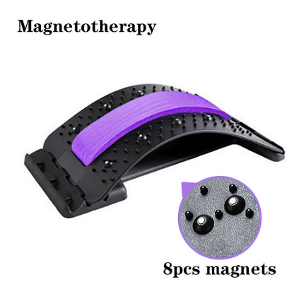 Magnetotherapy Multi-Level Adjustable Back Massager Stretcher Waist Neck Fitness Lumbar Cervical Spine Support Pain Relief - Tampa Home & Garden Store