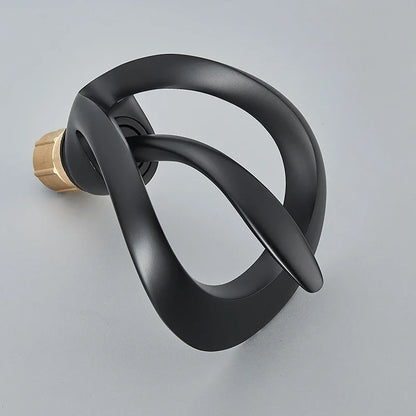 Solid brass basin faucet with matte black ring, Silcy Skin single-handle bathroom tap on Tampa Home & Garden Store
