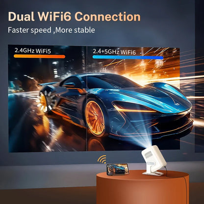 LYNCast X3AR smart outdoor projector, white with WiFi6 and 4K support on Tampa Home & Garden Store
