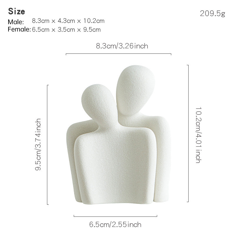 Creative couple figure decoration Newlywed home decoration Lover sculpture decoration figure desktop living room bookshelf decor - Tampa Home & Garden Store