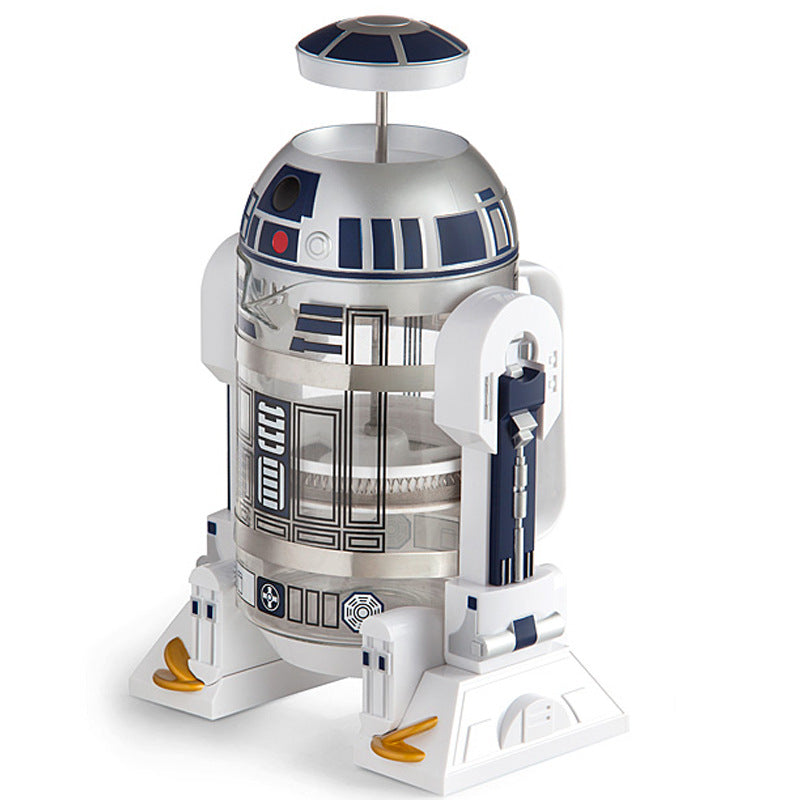 Star Wars R2D2 Robot Mini Home Hand-Poured Coffee Maker Coffee Pot Thermos Pot Mocha French Press Pot - Tampa Home & Garden Store