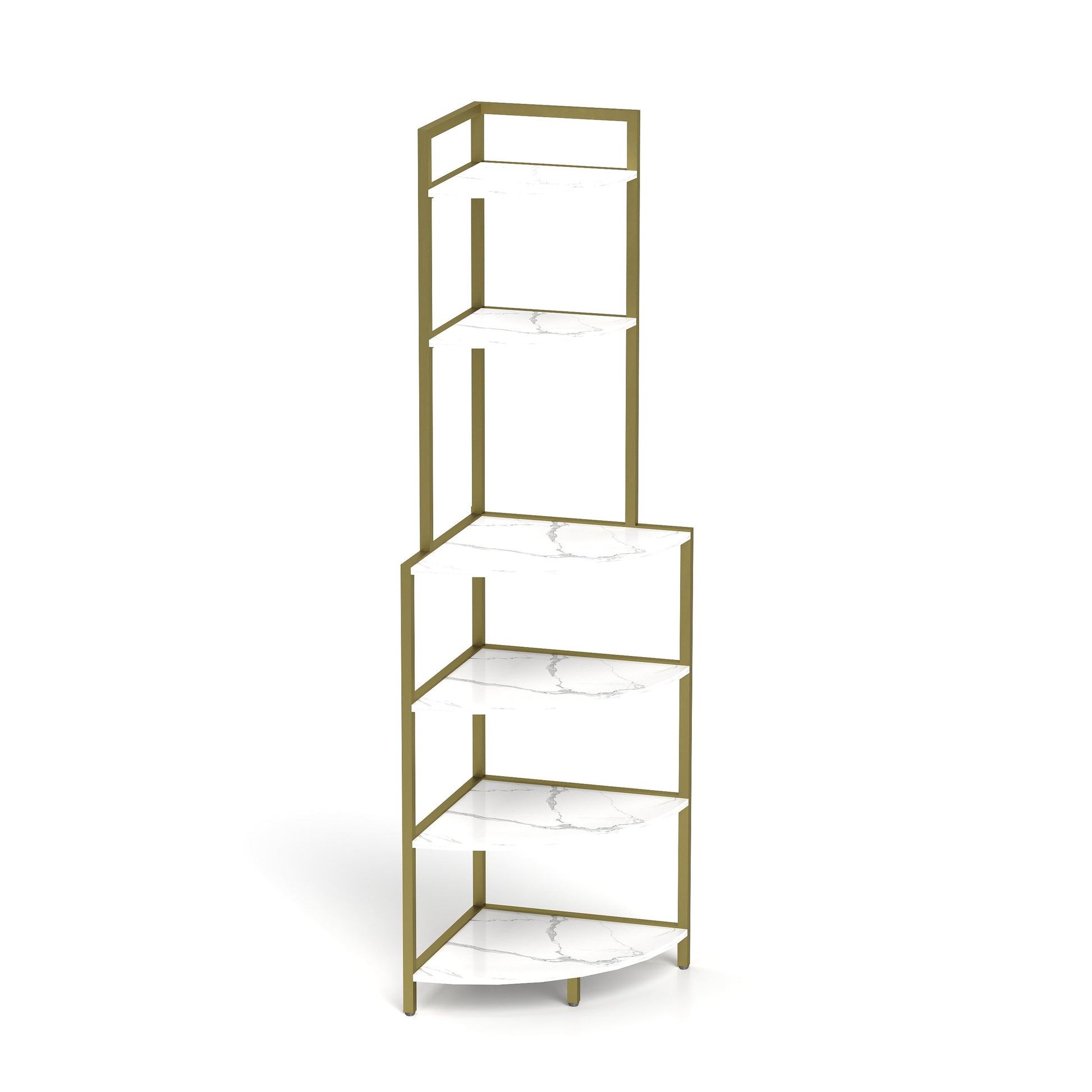 6-story corner open bookshelf, modern bookshelf, wooden frame, independent bookshelf unit, - Tampa Home & Garden Store