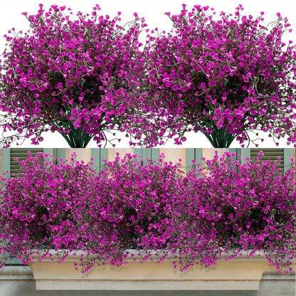 Perfecsy 12-bunch UV-resistant purple artificial flowers for garden edging & window boxes on Tampa Home & Garden Store