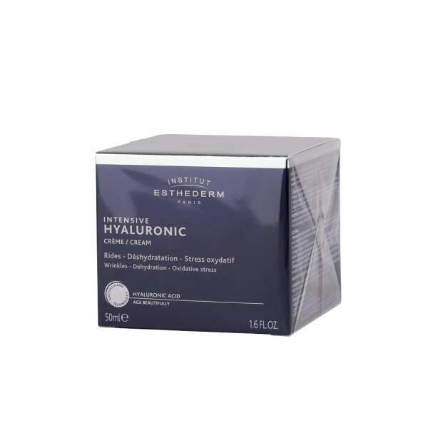 Esthederm Intensive Hyaluronic Cream face cream box in dark blue packaging 50 ml on Tampa Home & Garden Store
