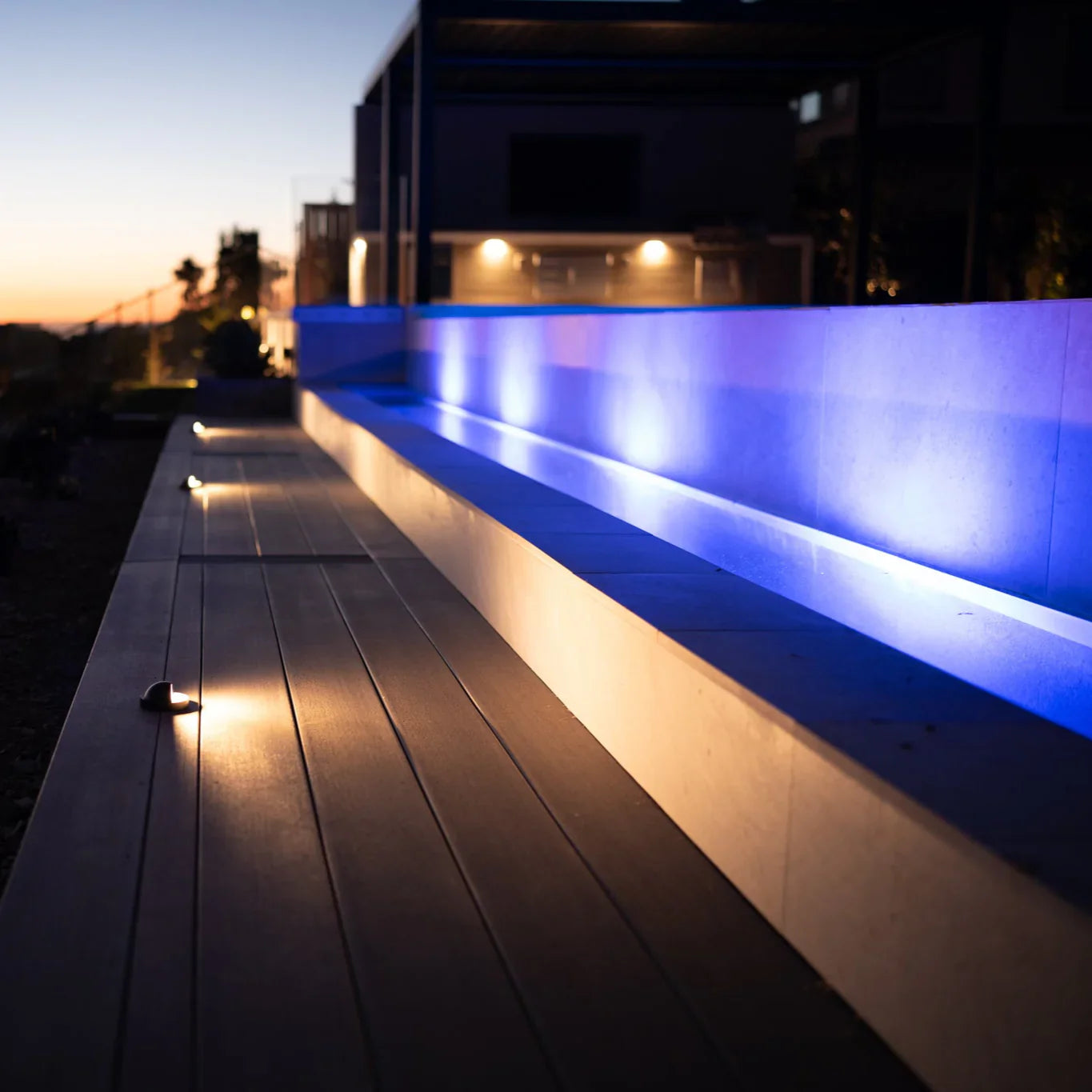 Rein Brown Brass Deck Light Low Voltage Outdoor Lighting