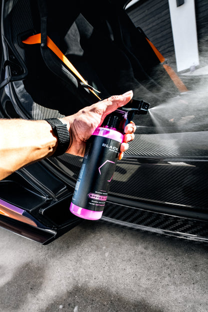 BLACKLINE Speed Gloss Quick Detailer spray bottle with pink cap by Blackline Car Care for vehicle cleaning on Tampa Home & Garden Store