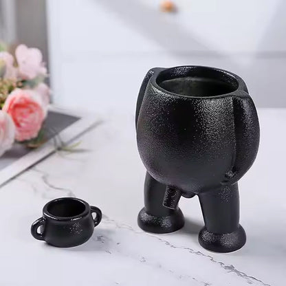 Funny Peeing Vase Planter: A Whimsical Decor Piece for Your Home or Garden. Ideal for Succulents and Makes a Great Novelty Gift!