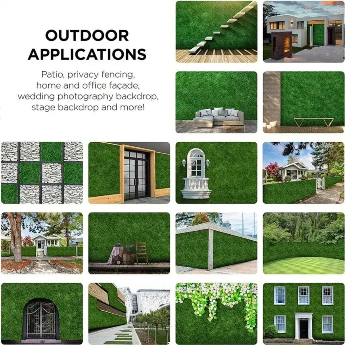 Perfecsy 10pcs Grass Wall Panels artificial boxwood greenery backdrop for outdoor applications on Tampa Home & Garden Store