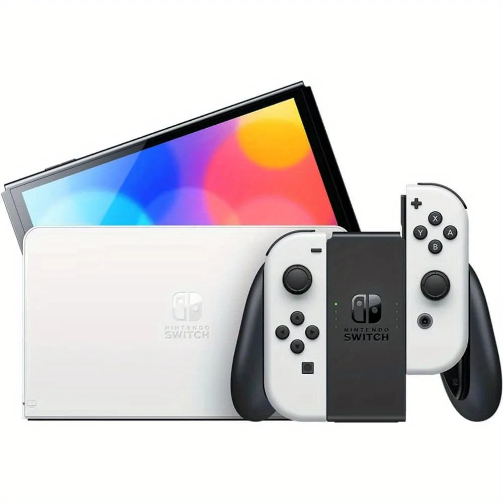 Nintendo Switch OLED bundle with white Joy-Cons and dock, includes Mario Kart 8 Deluxe on Tampa Home & Garden Store