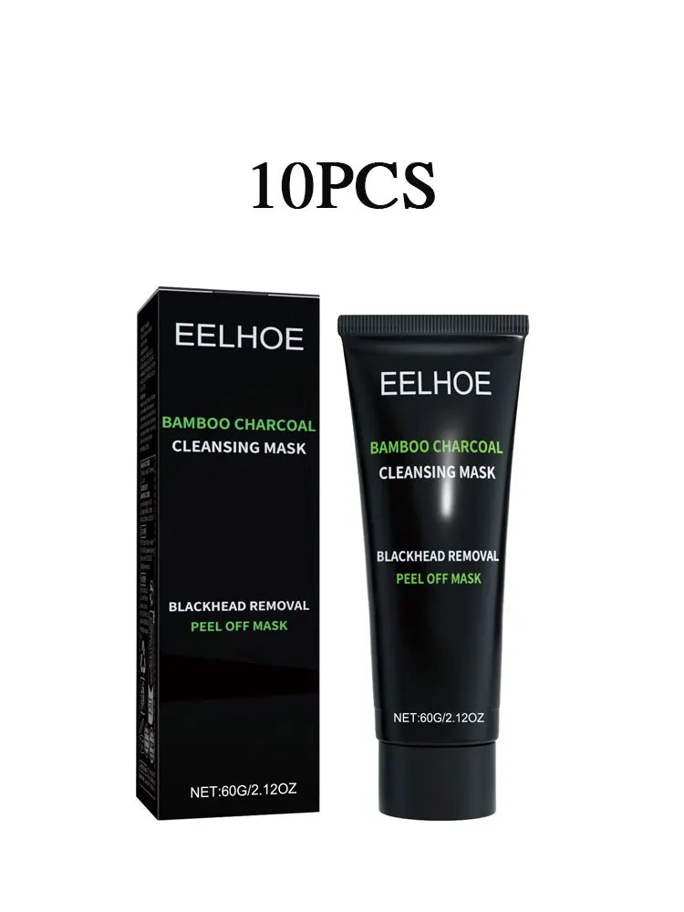 EELHOE Bamboo Charcoal Cleansing Mask 2-piece box and tube, blackhead removal Peel Off Mask, 60g on Tampa Home & Garden Store