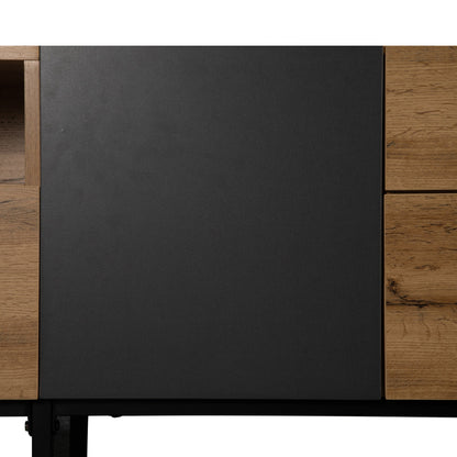 Modern TV Stand for 80'' TV with Double Storage Space
