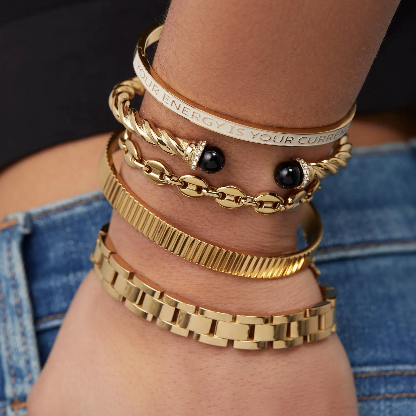 Chunky Watch Strap Bracelet for Stacking