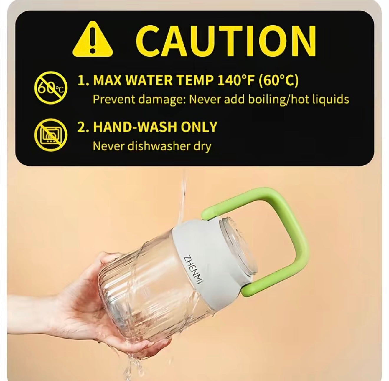 BlendGo Portable Blender with white base and lime green handle on Tampa Home & Garden Store