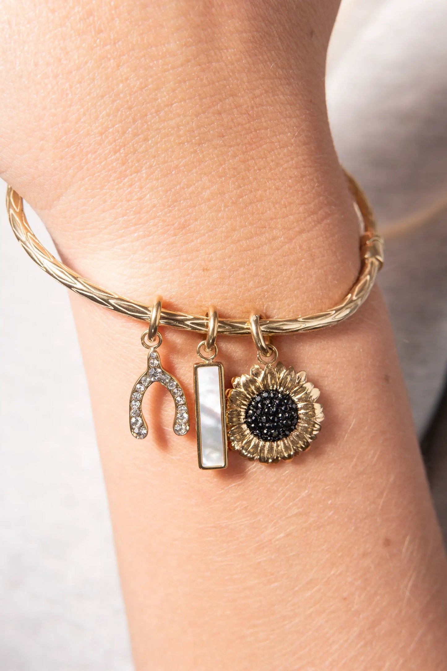 Mother of Pearl Gemstone Interchangeable Bar Charm