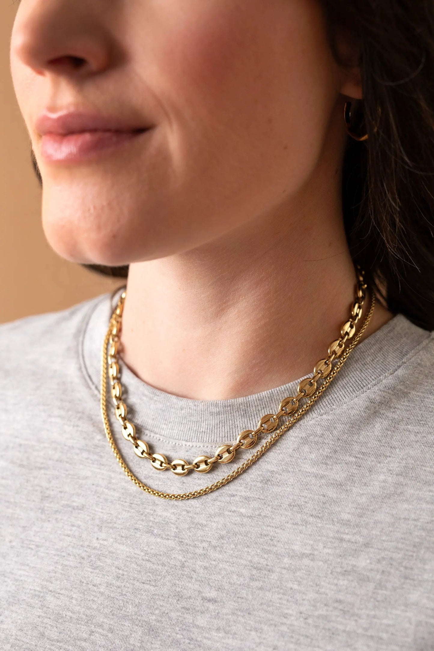 Mariner Necklace by ALEX AND ANI, two gold-tone chains layered on Tampa Home & Garden Store
