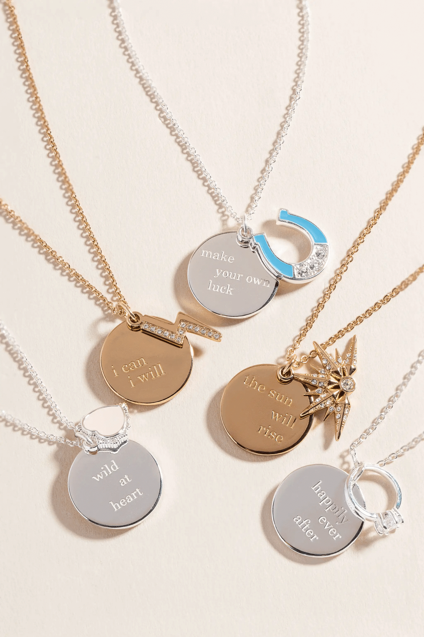 Happily Ever After Duo Charm Pendant Necklace