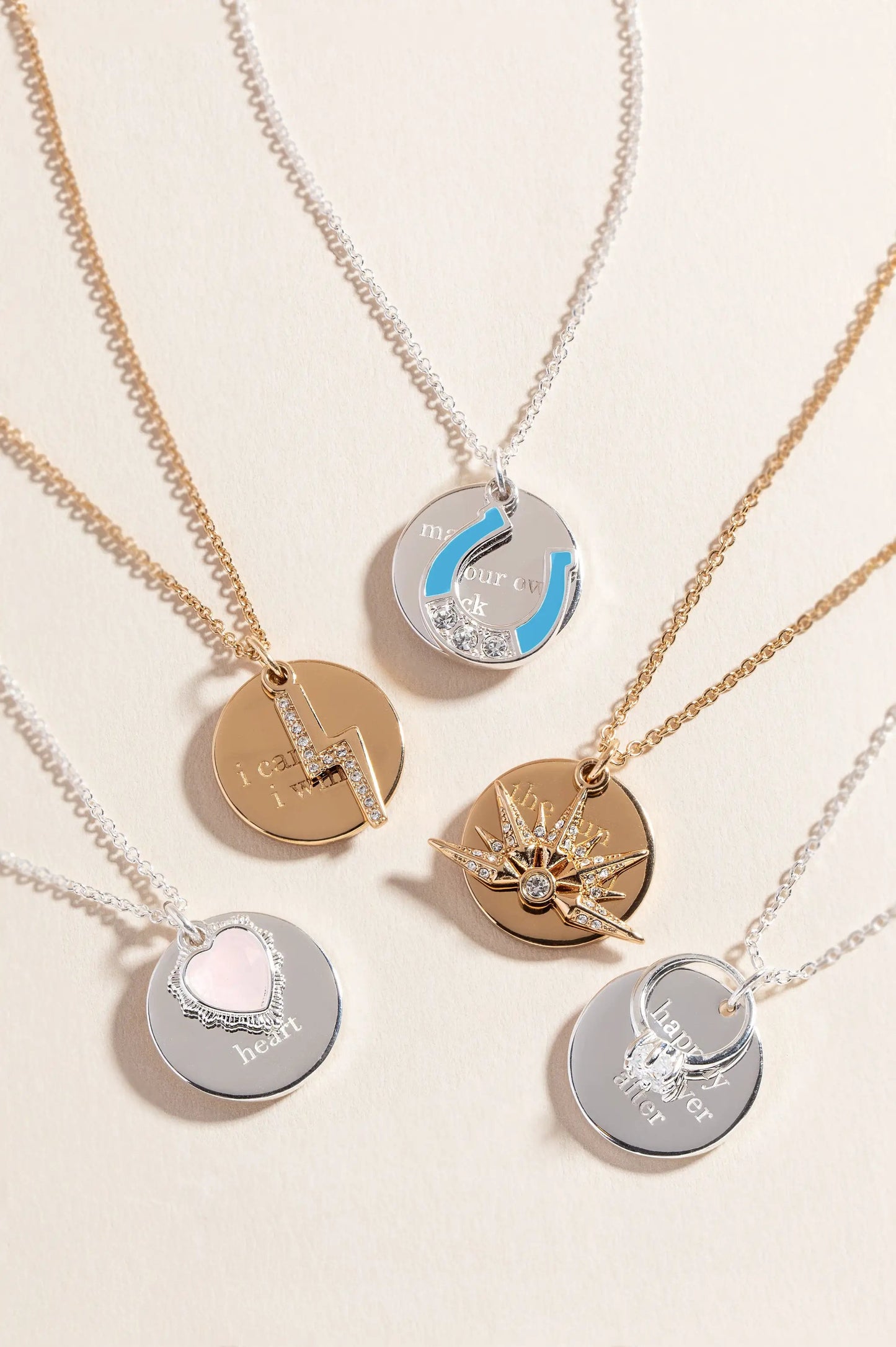 Happily Ever After Duo Charm Pendant Necklace