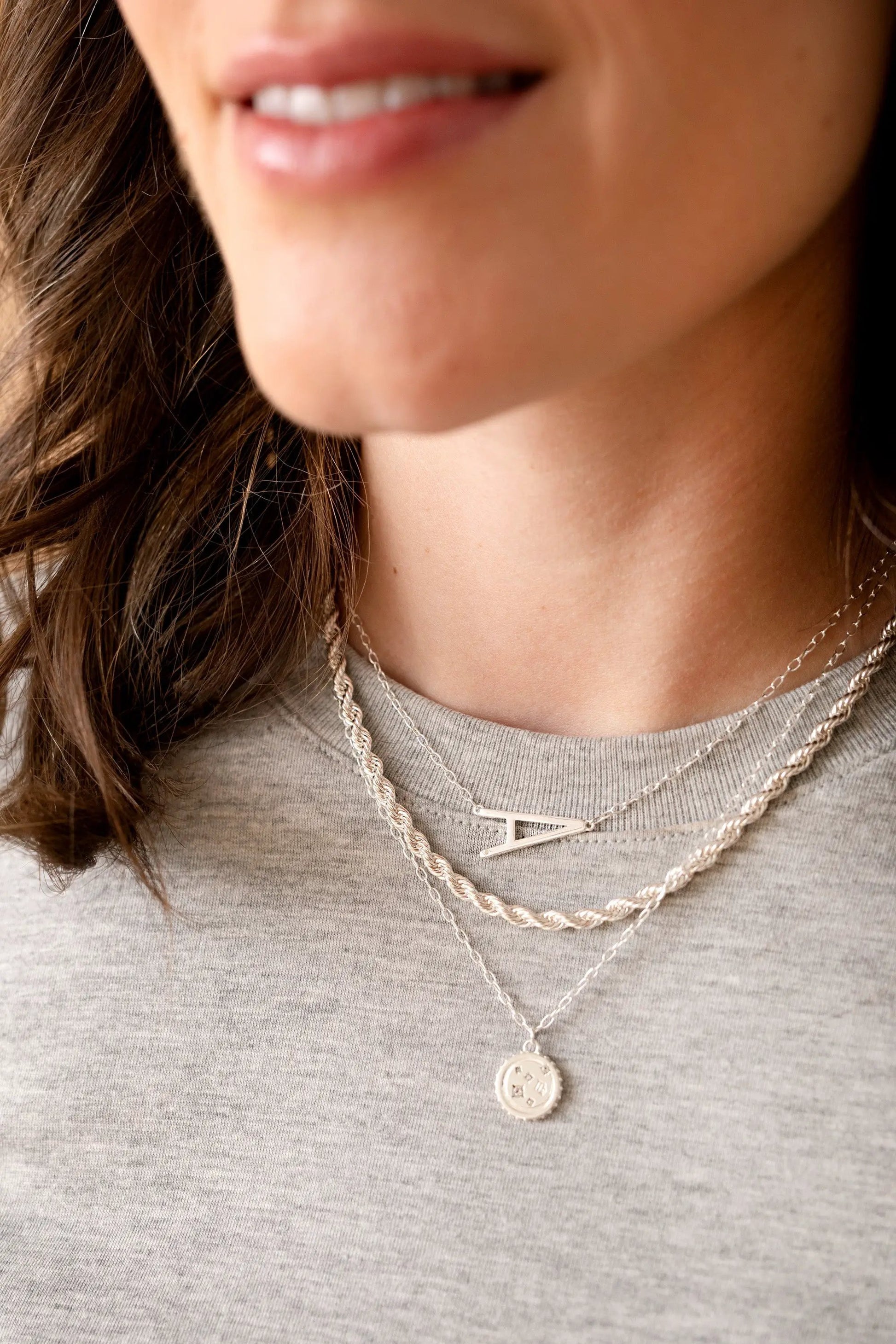 Virgo Zodiac Precious Necklace by Alex and Ani with silver layered chains and Virgo pendant on Tampa Home & Garden Store