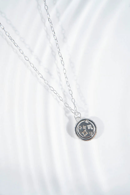 Scorpio Zodiac Pendant with Crystal Accents