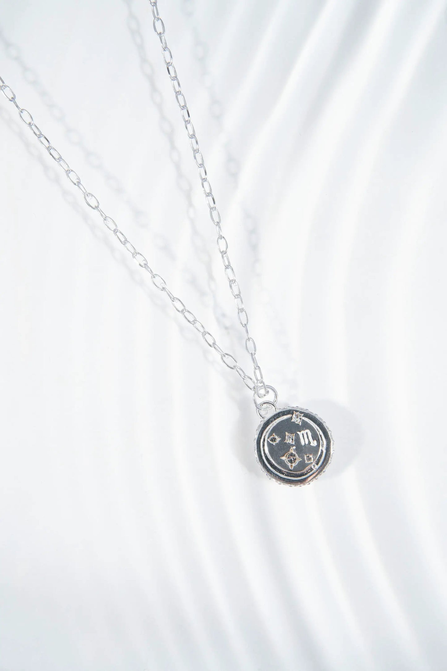 Scorpio Zodiac Pendant with Crystal Accents