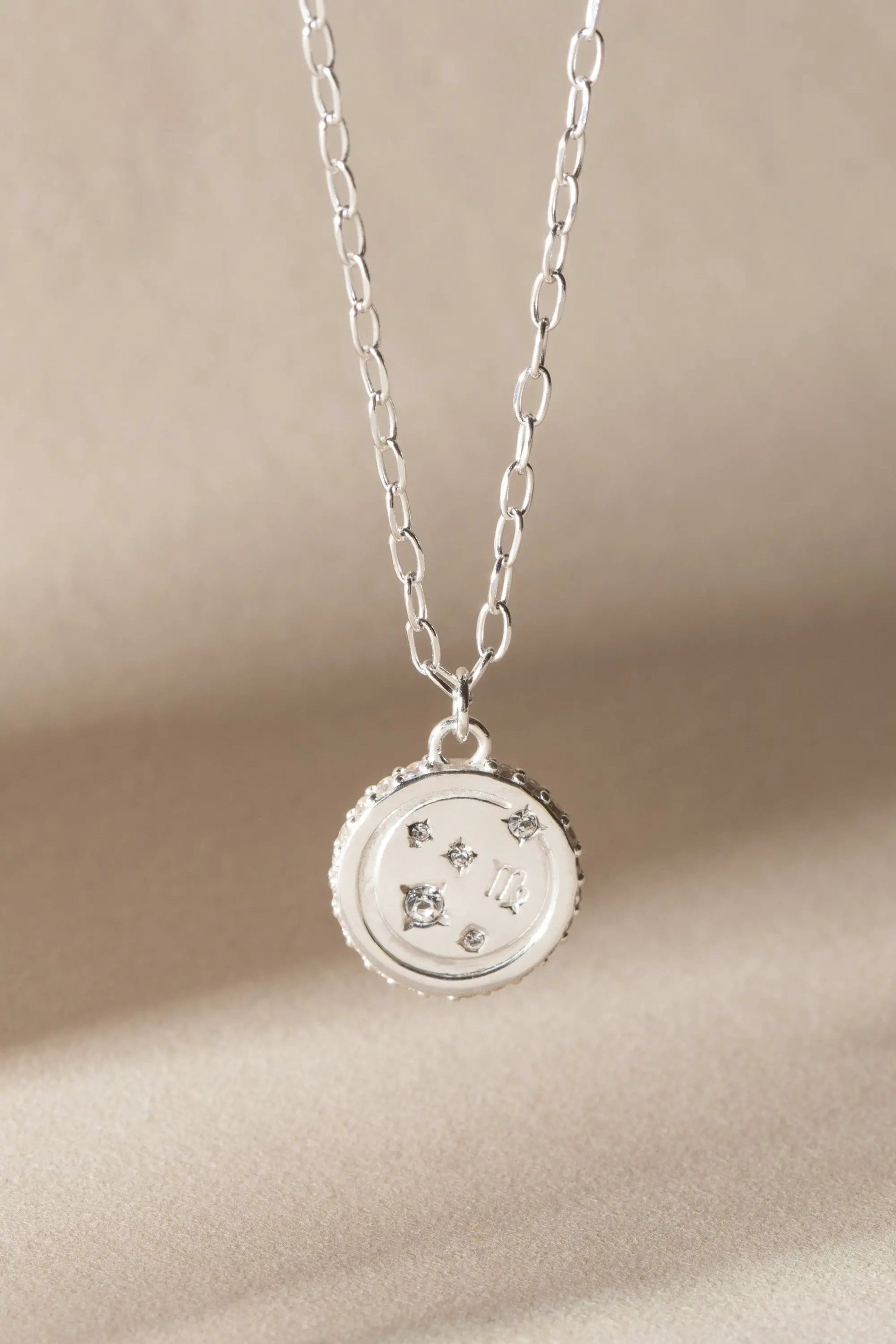 Virgo Zodiac Necklace pendant on silver chain with crystal accents by ALEX AND ANI on Tampa Home & Garden Store