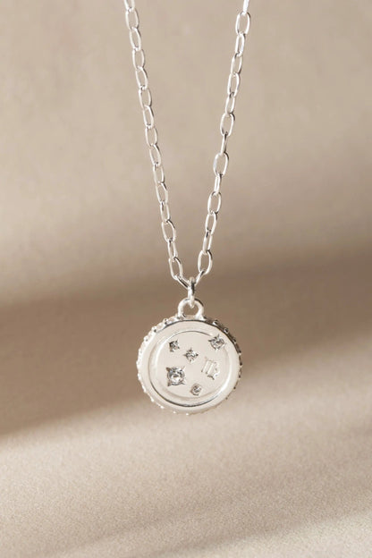 Virgo Zodiac Necklace pendant on silver chain with crystal accents by ALEX AND ANI on Tampa Home & Garden Store