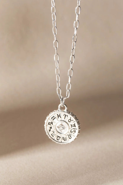 Virgo Zodiac Necklace by ALEX AND ANI, silver-tone double-chain with zodiac pendant on Tampa Home & Garden Store