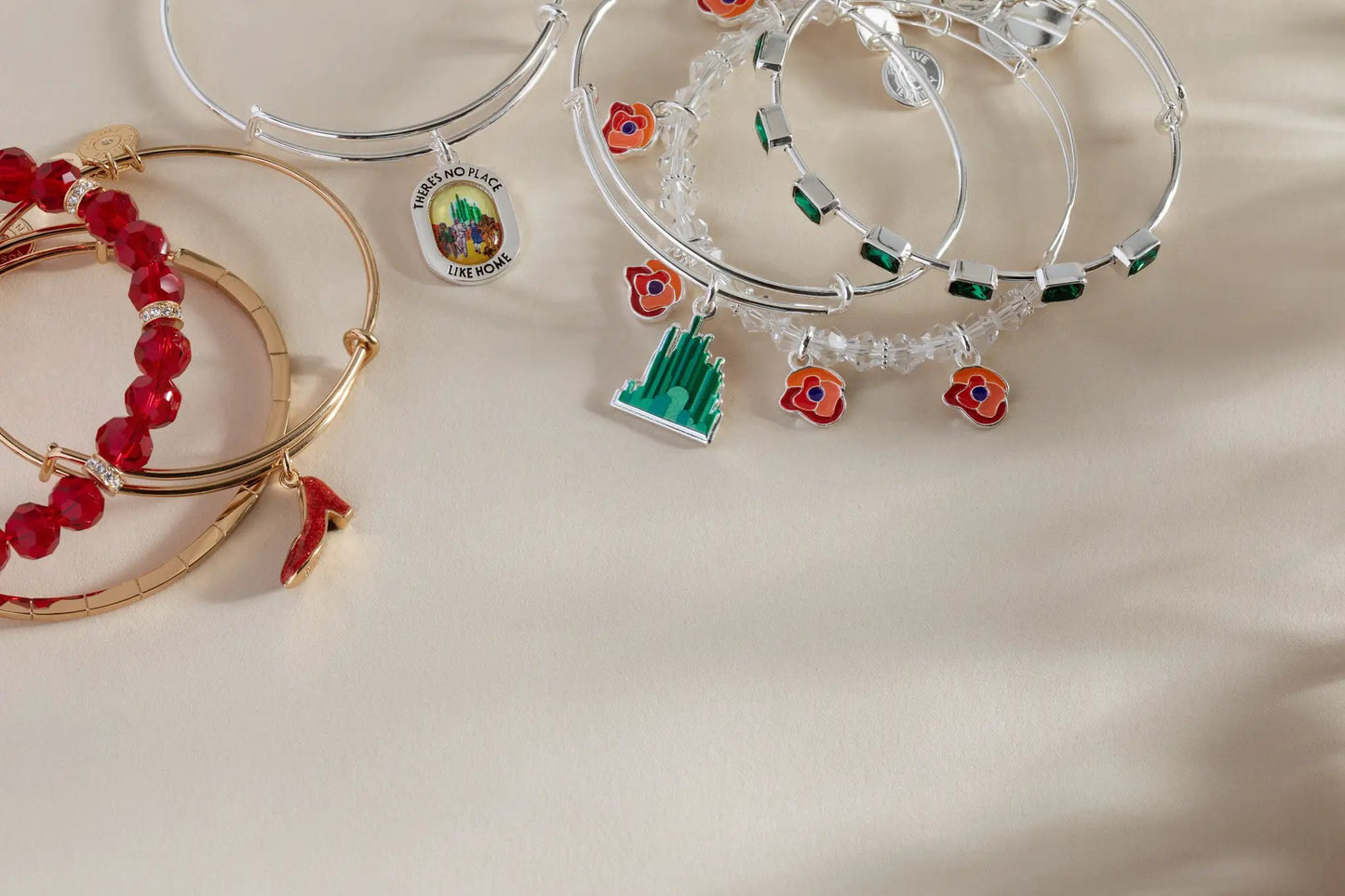 The Wizard of Oz There’s No Place Like Home Bangle by ALEX AND ANI, silver-tone charm bangle on Tampa Home & Garden Store