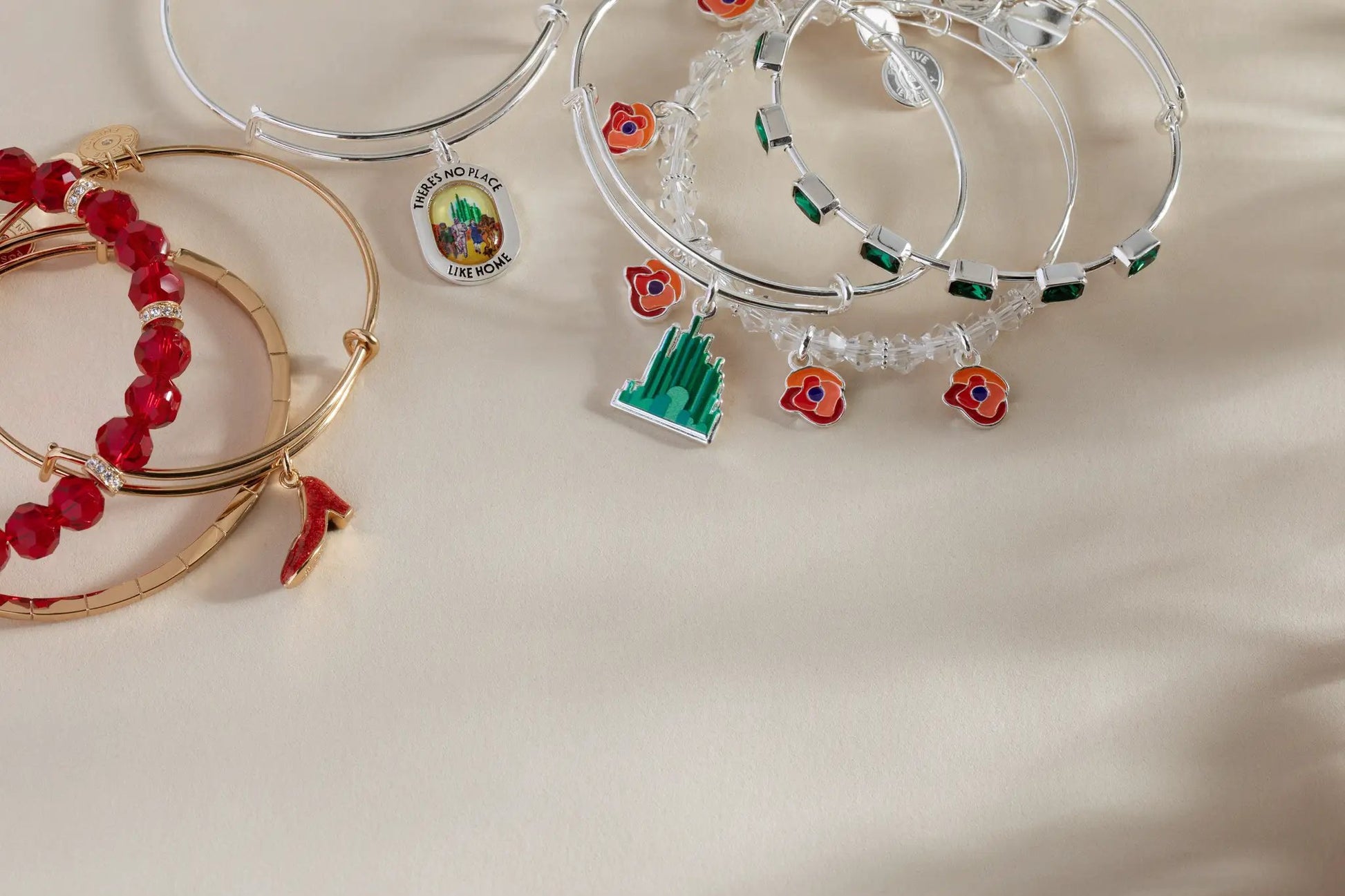 The Wizard of Oz There’s No Place Like Home Bangle by ALEX AND ANI, silver-tone charm bangle on Tampa Home & Garden Store