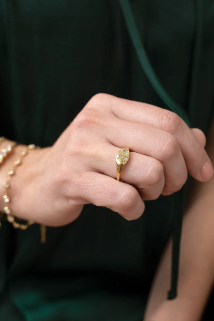 Pisces Zodiac Ring in gold-tone with star-cutout details by ALEX AND ANI on Tampa Home & Garden Store