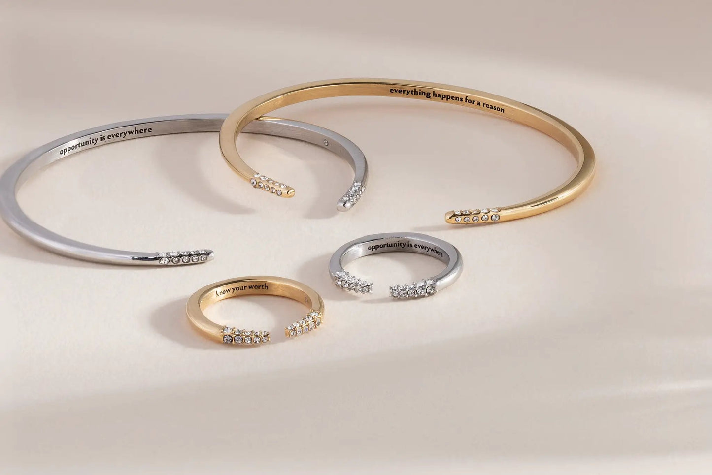 Opportunity Is Everywhere Open Tusk Ring