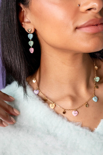 Sweethearts Multi-Charm Necklace by ALEX AND ANI with colorful heart charms on Tampa Home & Garden Store