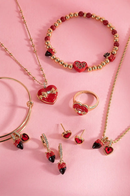 Chocolate Covered Strawberry Duo Charm Bangle