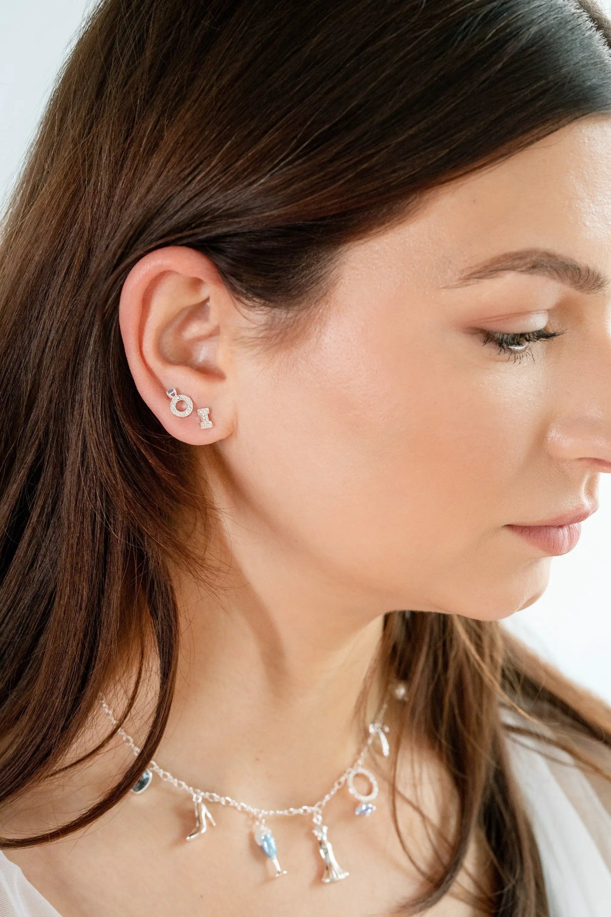 Alex and Ani Bridal I Do stud earrings set of 2, silver-tone with crystal accents on Tampa Home & Garden Store